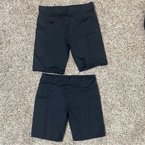 Girls size 10/12 Black Biker Shorts